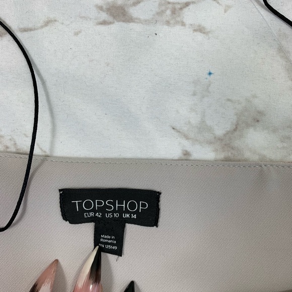 Topshop Pink Metallic Romantic Cocktail Dress - Picture 5 of 6